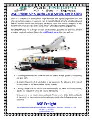 ASE Freight Air & Ocean Cargo Service, Best in China.pdf