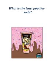 What is the least popular soda.ppt